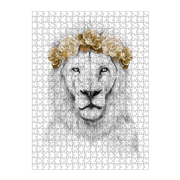 Puzzle Ravensburger "Festival lion (color version)" artboxONE - Floral,Tiere,Festivals