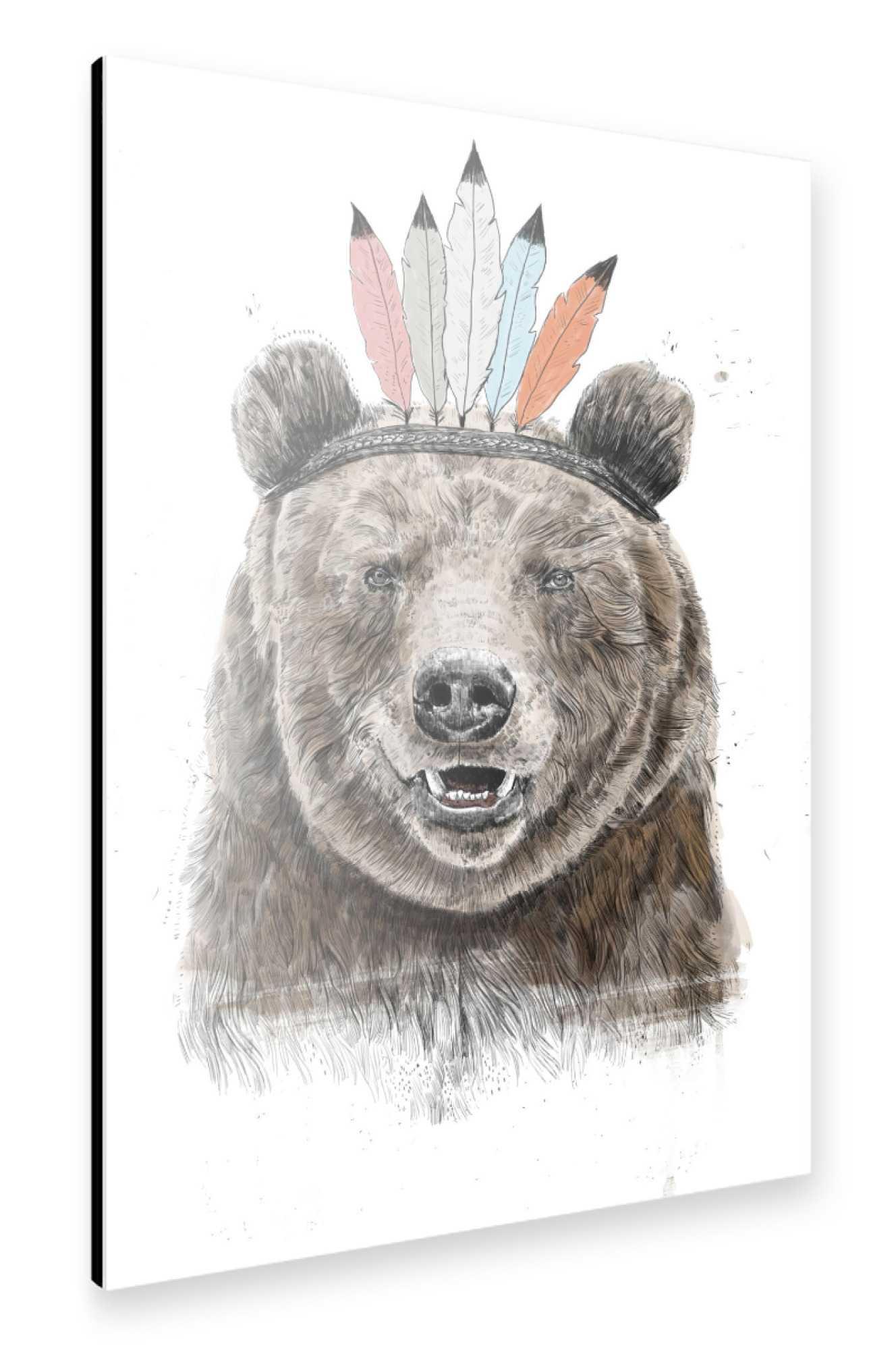 Alu-Dibond "Festival Bear" 30x20 cm artboxONE