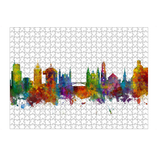 Puzzle Ravensburger "Ljubljana Slovenia Skyline colour" artboxONE - Städte,Reise