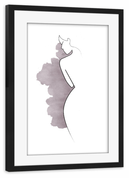 Poster mit Rahmen schwarz "Lovely shape" artboxONE - Abstrakt,Menschen