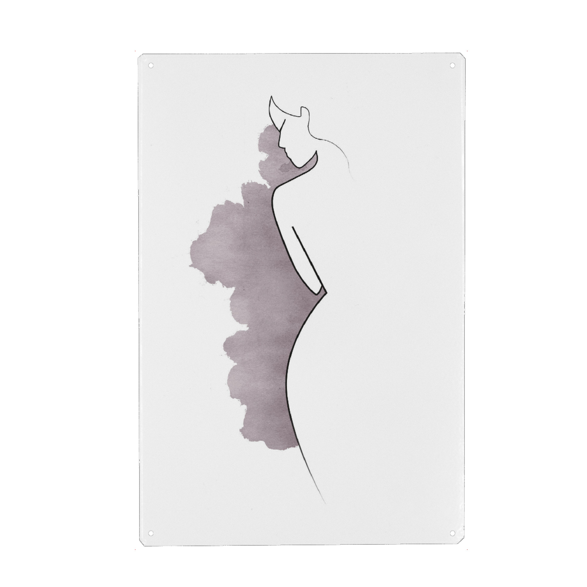 Metall Poster "Lovely shape" artboxONE - Abstrakt,Menschen