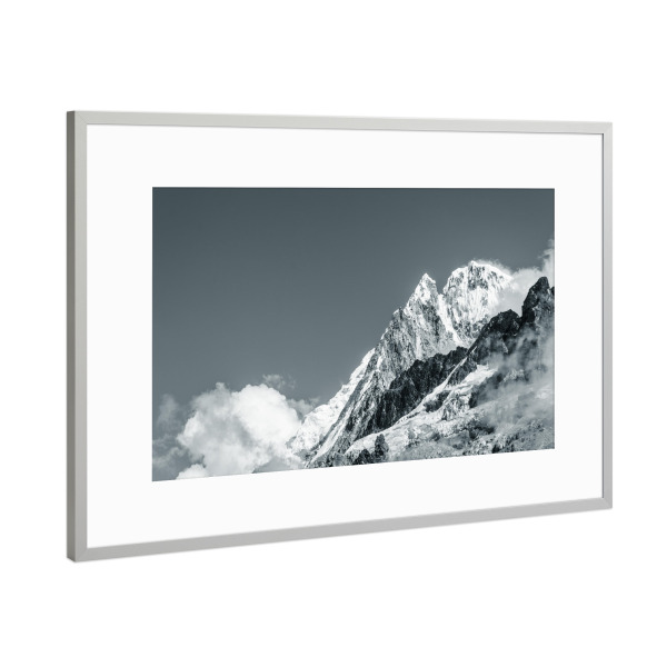 Poster mit Rahmen Silber "Salkantay Pass" artboxONE - Natur,Schwarzweiß