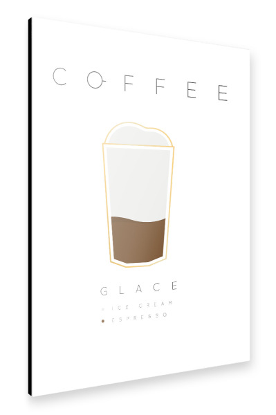 Alu-Dibond "Coffee glace white" 30x20 cm artboxONE