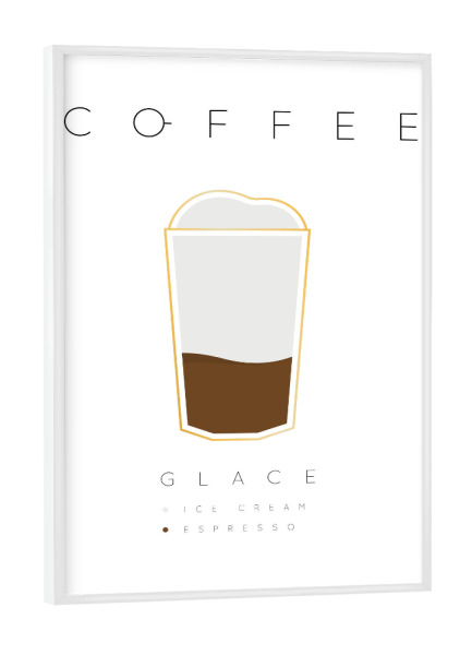 Poster mit weißem Rahmen "Coffee glace white" artboxONE - Essen & Trinken,Fashion