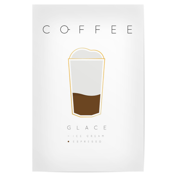 Poster "Coffee glace white" artboxONE - Essen & Trinken,Fashion