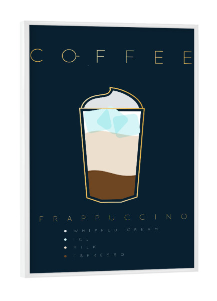 Poster mit weißem Rahmen "Coffee frappuccino" artboxONE - Essen & Trinken