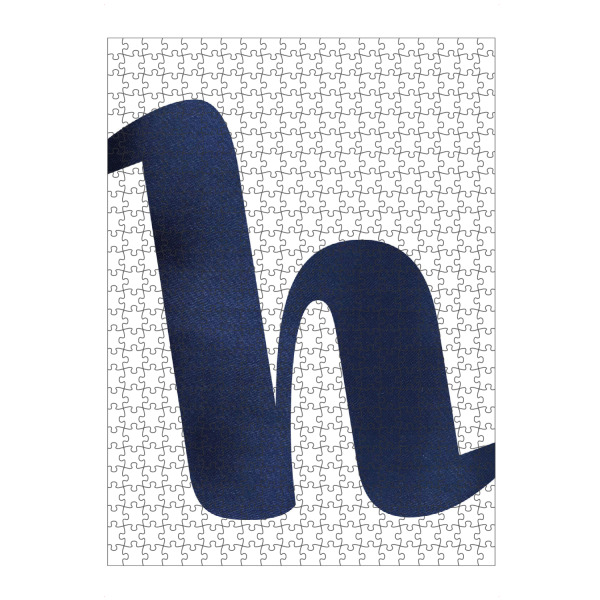 artboxONE Puzzle "Navyblauer Buchstabe H" artboxONE - Abstrakt