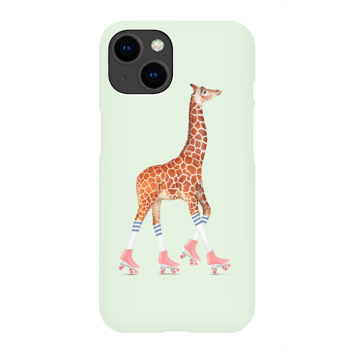 iPhone "ROLLERSKATING GIRAFFE" Premium-Case Handyhülle artboxONE