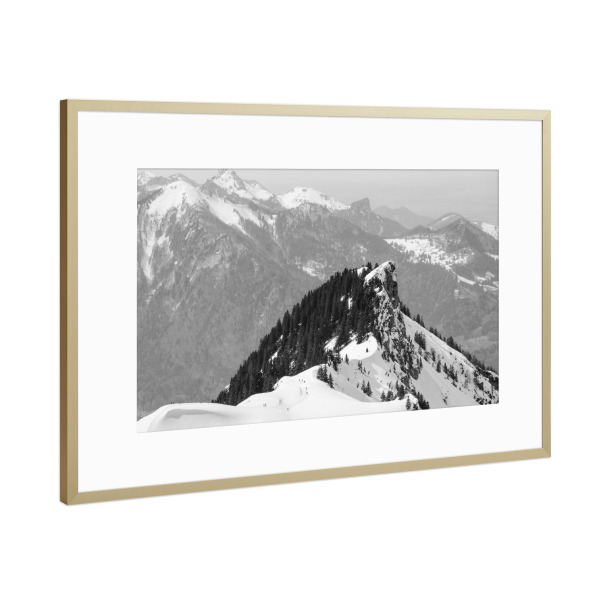 Poster mit Rahmen Gold "Hochgern" artboxONE - Natur,Schwarzweiß