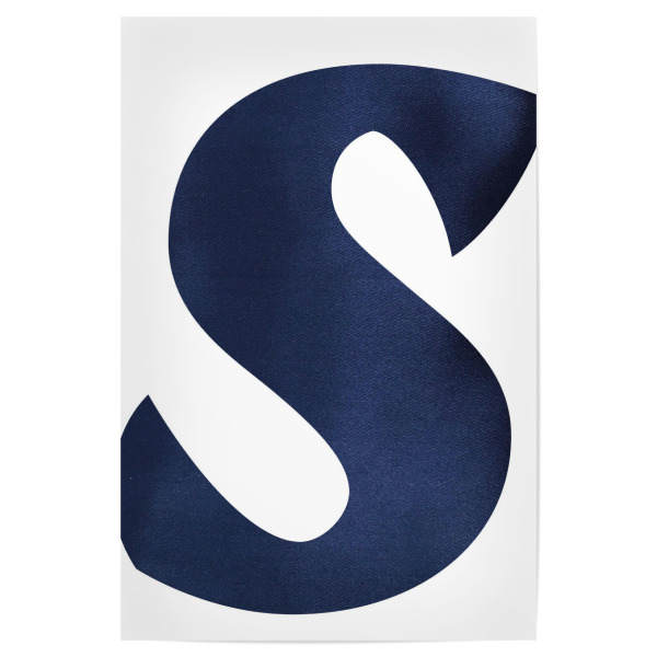 Poster 30x20 cm "Navy Buchstabe S" artboxONE - Abstrakt