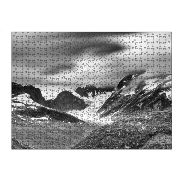 artboxONE Puzzle "Norwegische Gipfel" artboxONE - Natur,Schwarzweiß