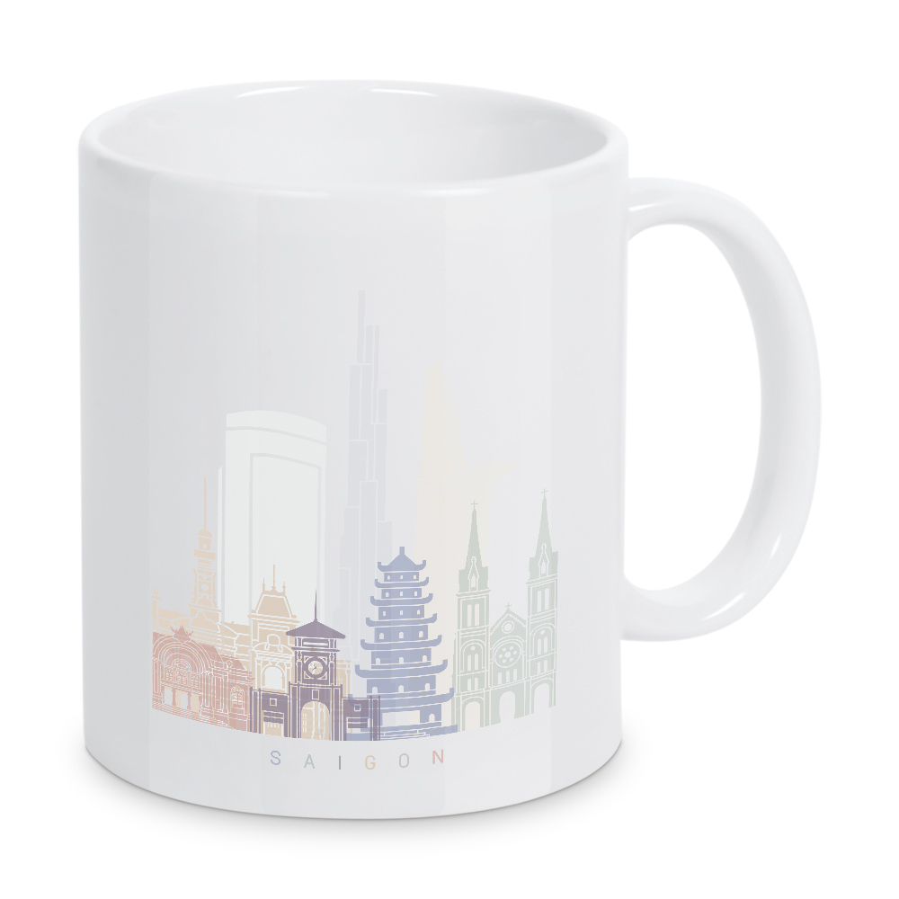 Tasse "SAIGON SKYLINE PASTELL" artboxONE - Städte,Architektur