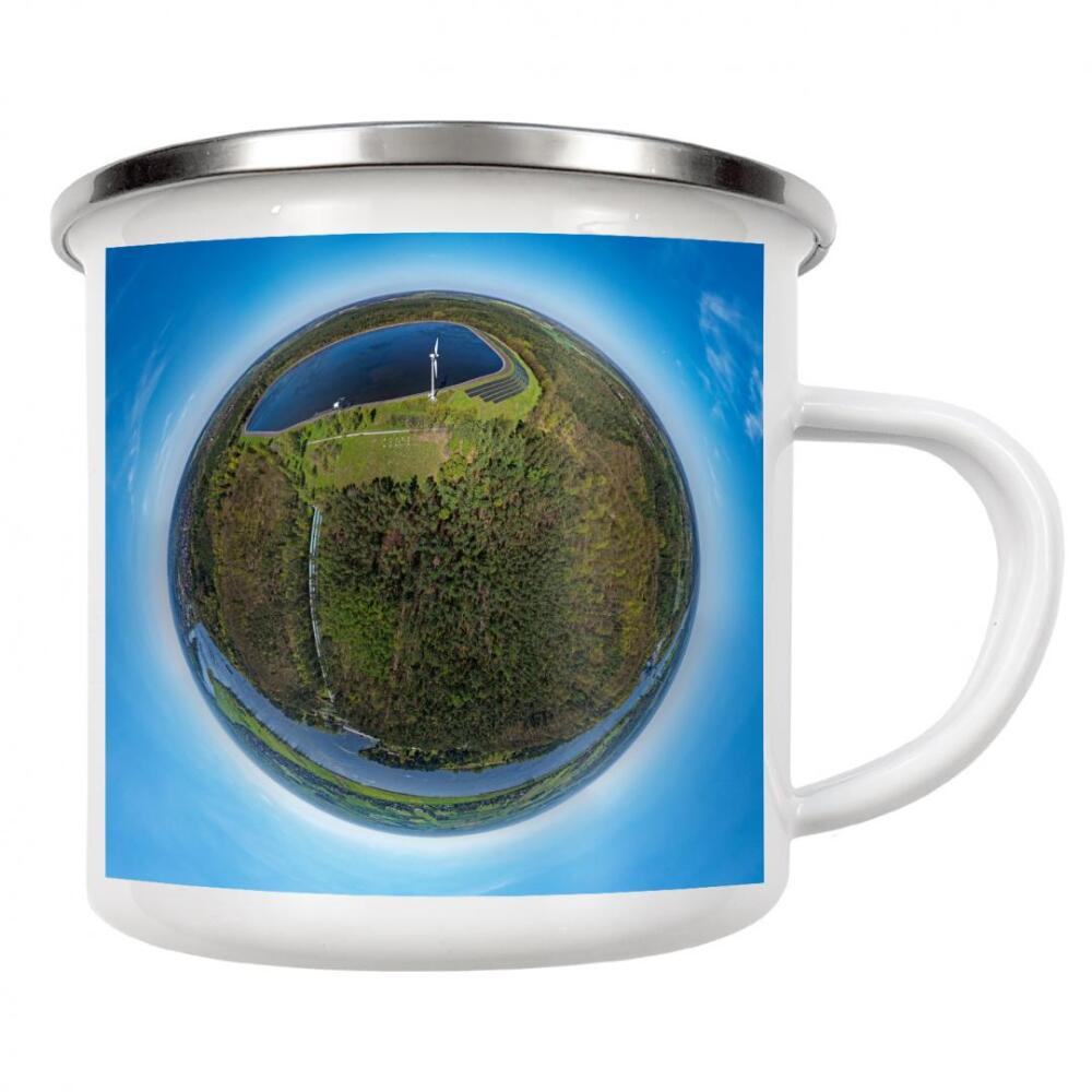 Emaille Tasse "Pumpspeicherbecken - Krümmel" artboxONE - Städte,Natur,Reise,Architektur,Reise / Länder