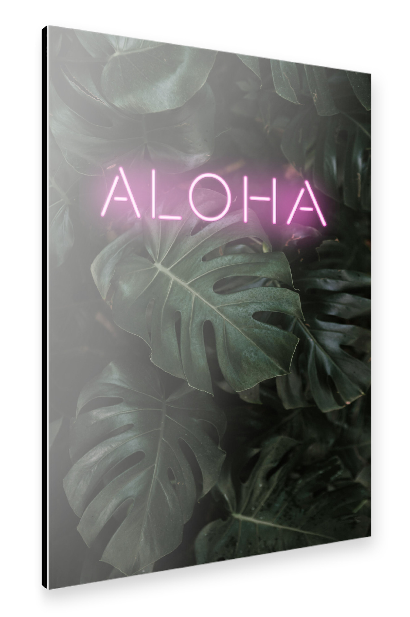 Alu-Dibond "ALOHA NEON" 30x20 cm artboxONE