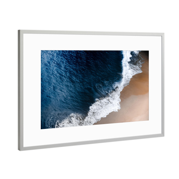 Poster mit Rahmen Silber "Beach Art" artboxONE - Natur,Reise / Strand und Meer - Beach,Ocean,Waves,Strand,Wellen