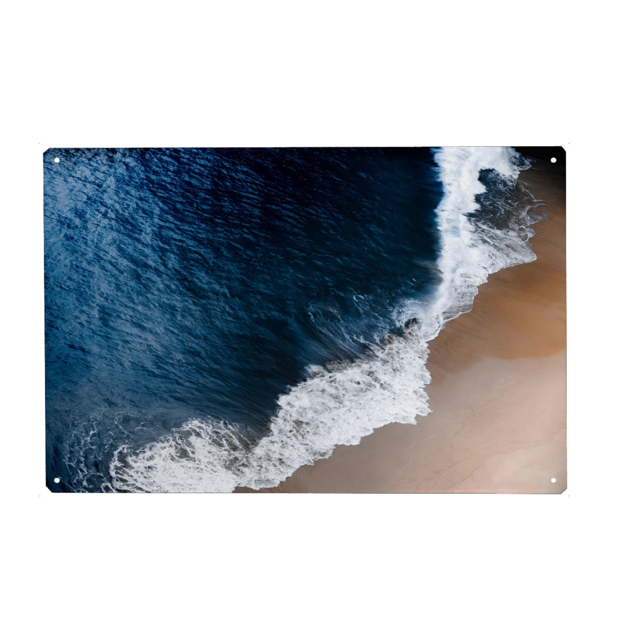Metall Poster "Beach Art" artboxONE - Natur,Reise / Strand und Meer - Beach,Ocean,Waves,Strand,Wellen - Blechschild