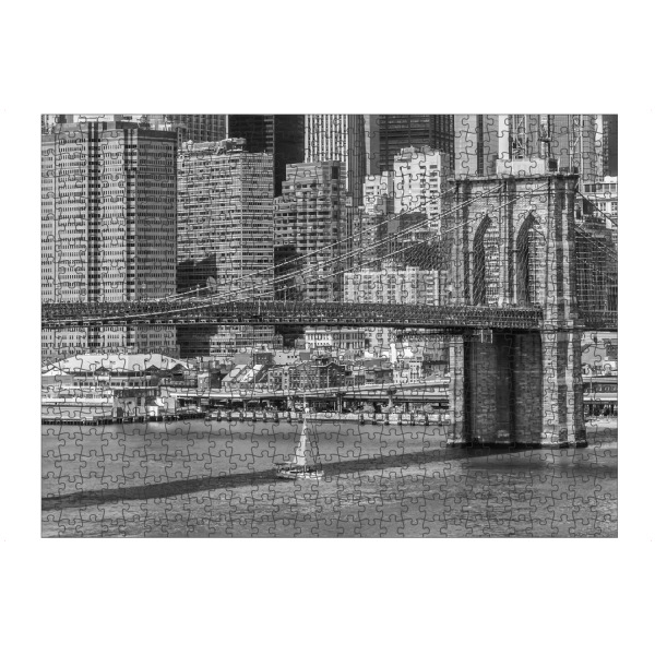 artboxONE Puzzle "NYC Brooklyn Bridge" artboxONE - Städte,Städte / New York,Reise,Schwarzweiß,Architektur