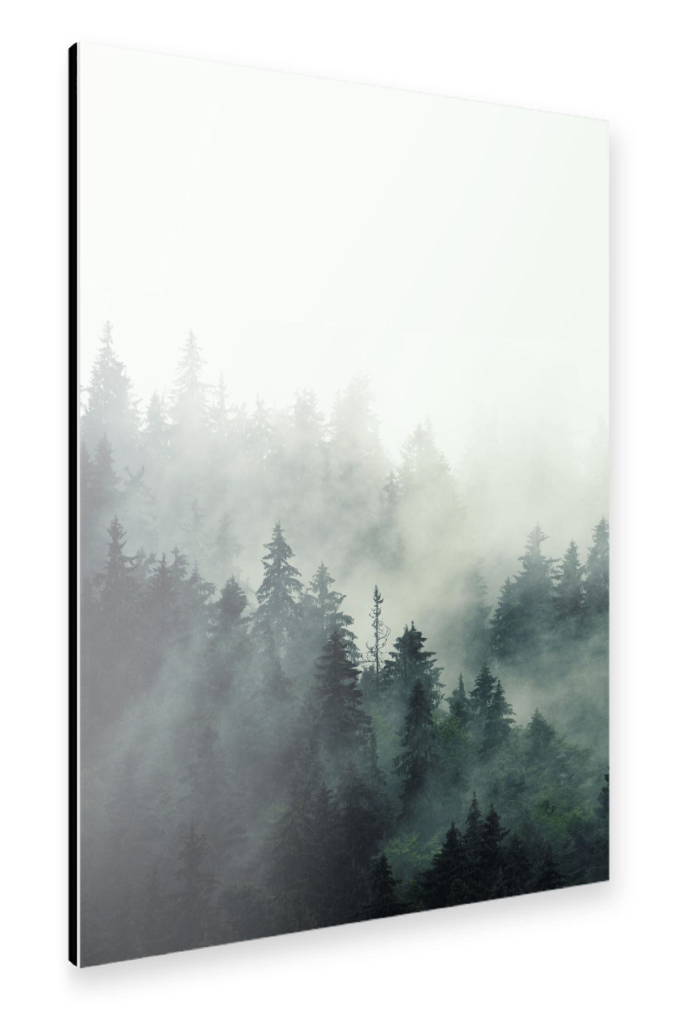 Alu-Dibond "Mist Forest Mountain" 30x20 cm artboxONE