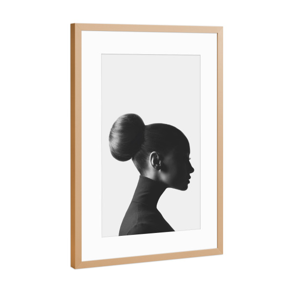 Poster mit Rahmen Kupfer "A Side of Woman" artboxONE - Menschen,Schwarzweiß,Fashion - Fashion,Woman,Girl,Mädchen,Frau