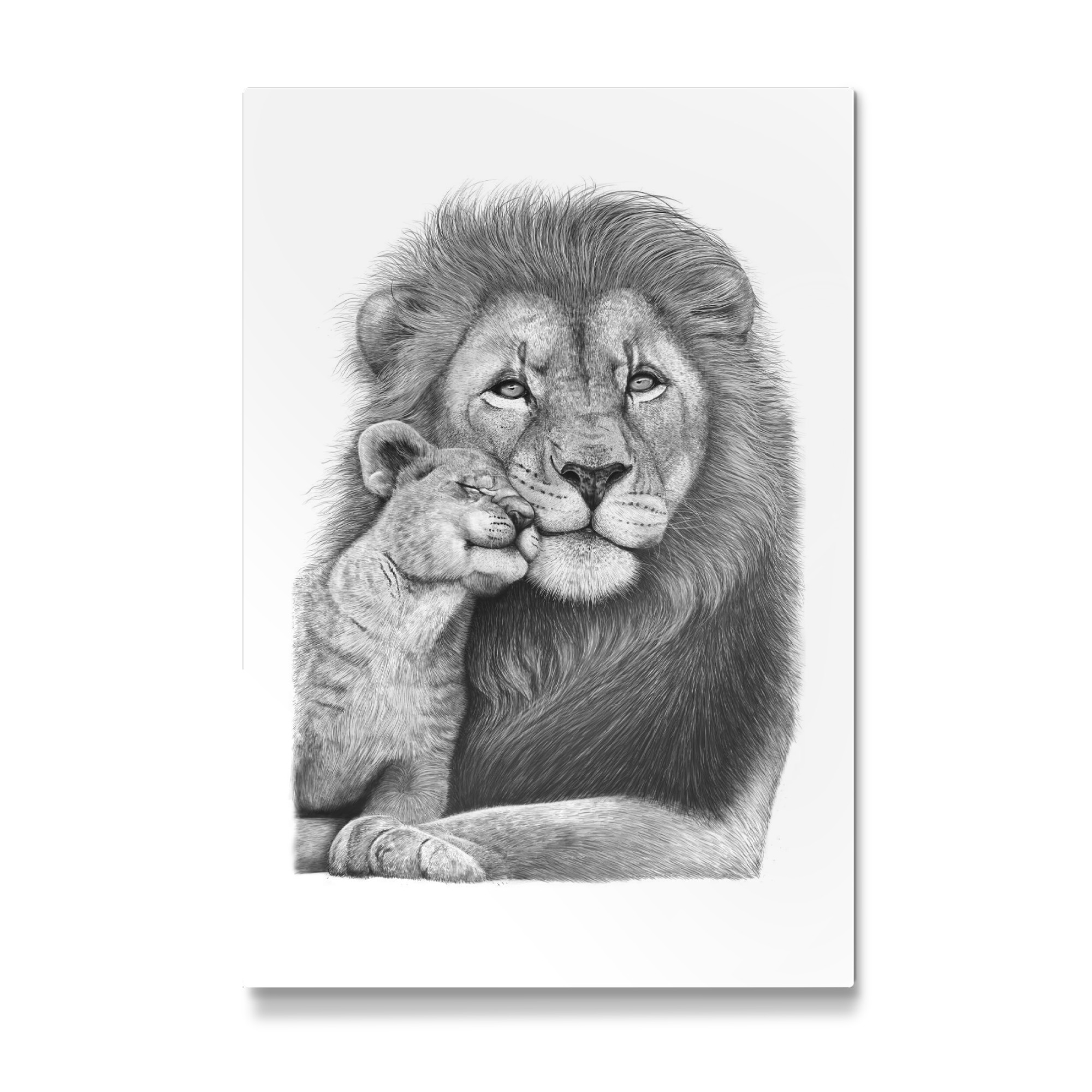 Galerie-Print "Lion with a baby" 30x20 cm artboxONE