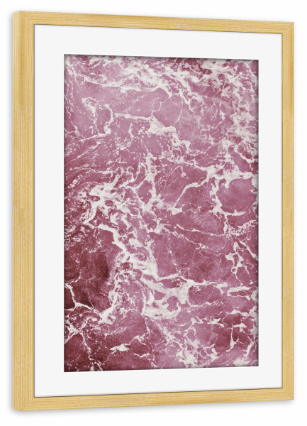 Poster mit Rahmen kiefer "Abstract Pink Ocean Surface" artboxONE - Natur,Abstrakt - Wave,Waves,Ocean,Sea,Meer,Wellen