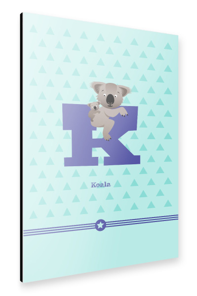Alu-Dibond "K wie Koala" 30x20 cm artboxONE