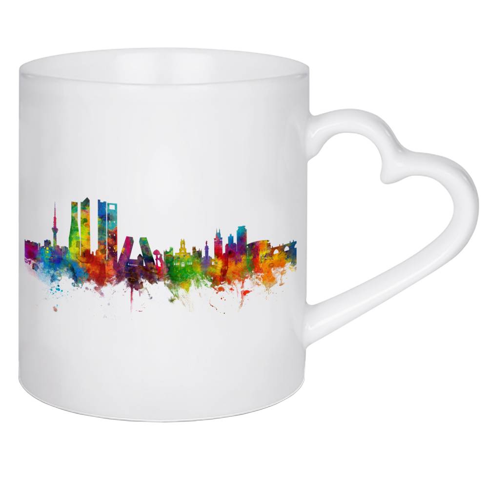 Herztasse "Madrid Spain Skyline" artboxONE - Städte,Reise