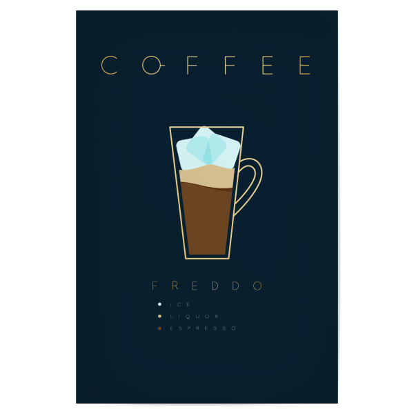 Poster 30x20 cm "Coffee freddo" artboxONE - Essen & Trinken - Coffee,Kaffee.,Freddo
