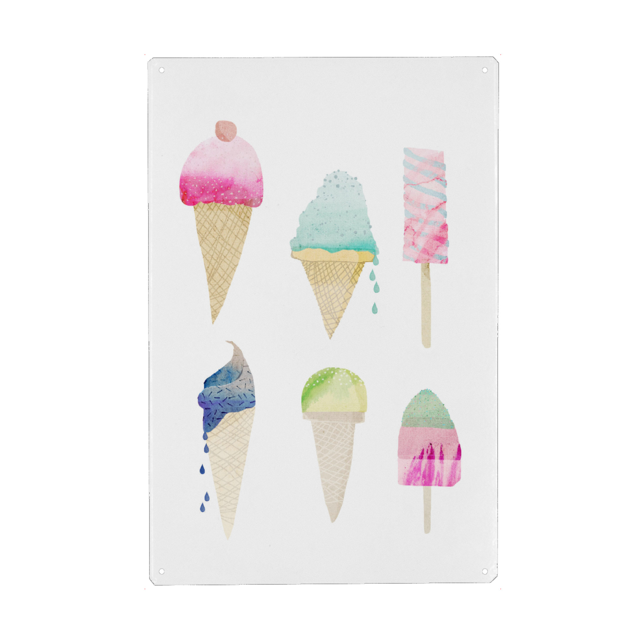 Holzbild "Ice-cream" artboxONE - Für Kinder,Essen & Trinken - Eis,Eiscreme,Ice,Icecream