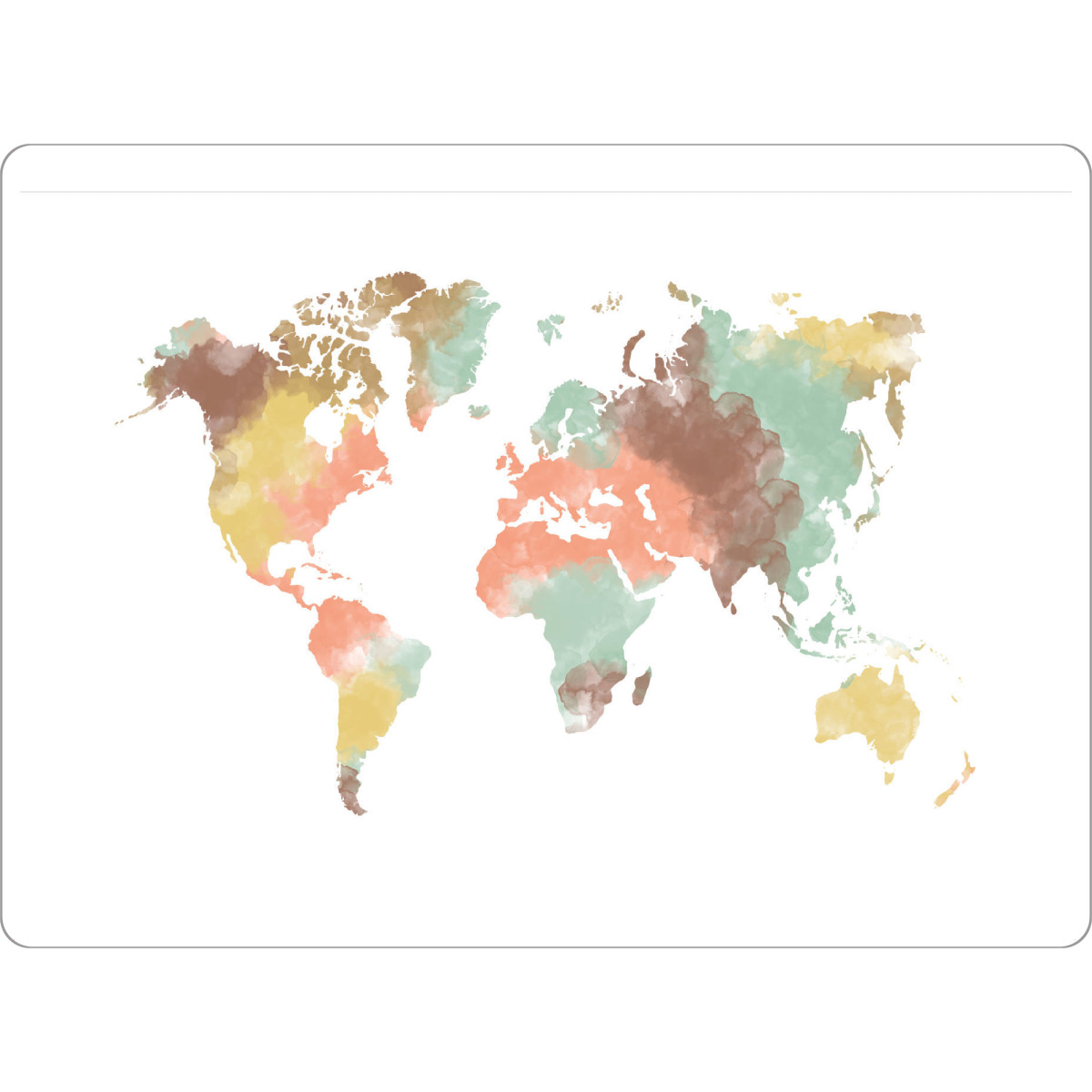 Tischset "World map pastel" artboxONE - Reise,Kartografie - World map,Worldmap,Map,World - Bild world map