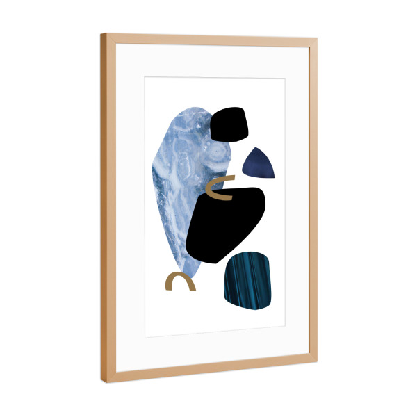 Poster mit Rahmen Kupfer "Icy Mood" artboxONE - Abstrakt,Geometrie - Abstrakt,Abstract,Stone,Stein