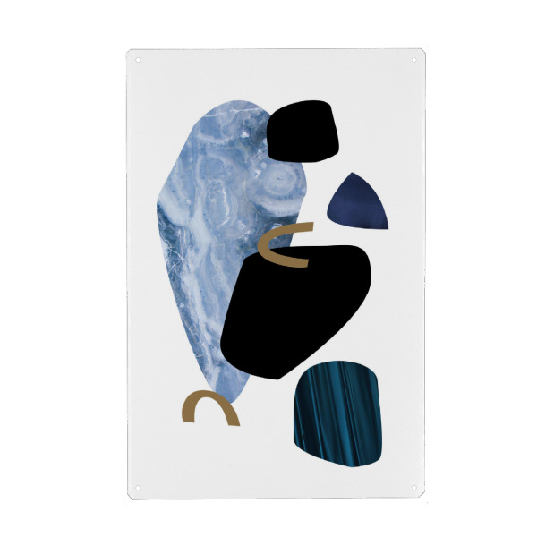 Metall Poster "Icy Mood" artboxONE - Abstrakt,Geometrie - Abstrakt,Abstract,Stone,Stein - Blechschild