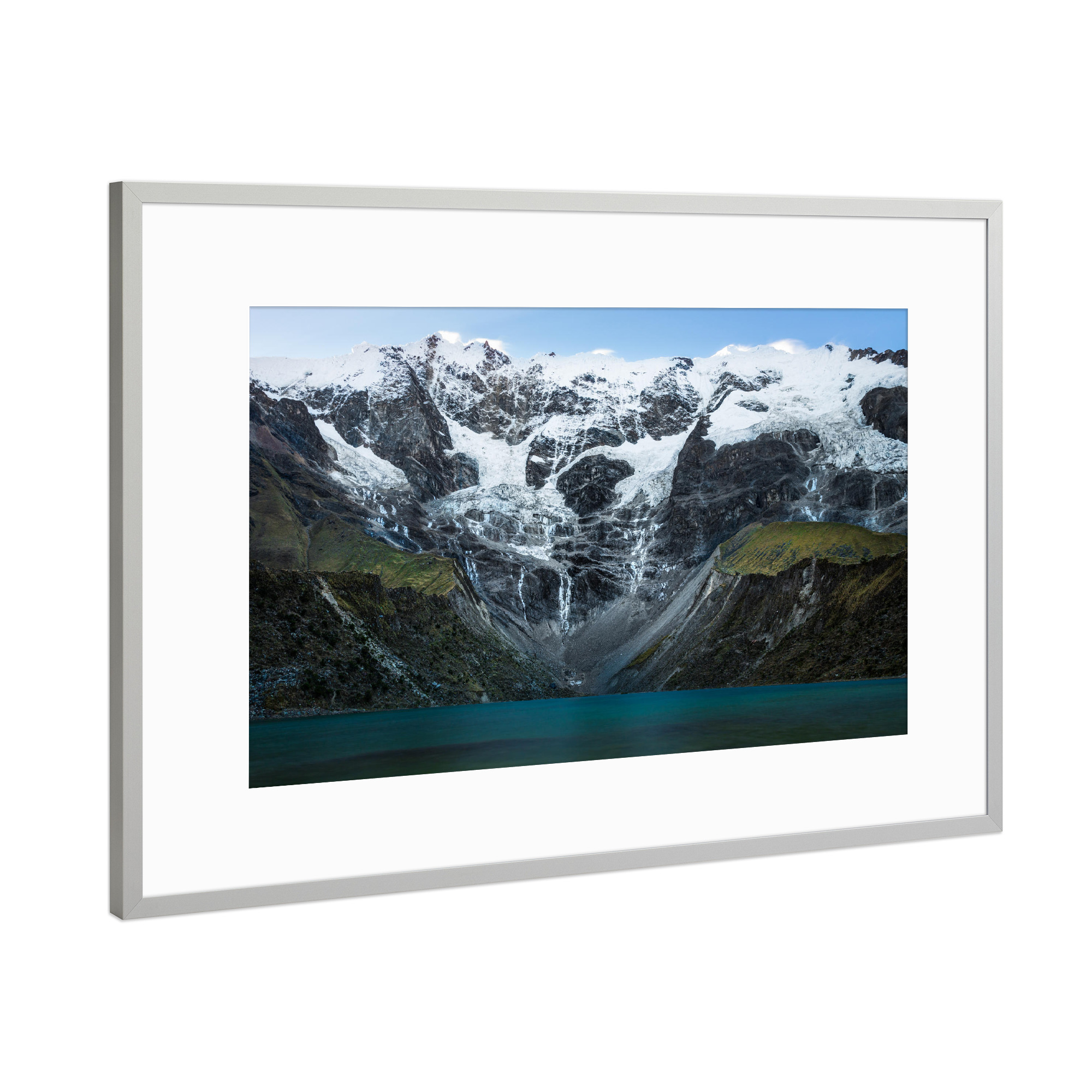 Poster mit Rahmen Silber "Laguna Humantay" artboxONE - Natur,Reise - See,Berge,Peru,Lake,Mountain