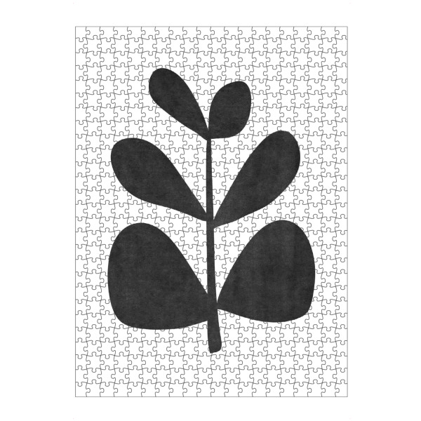 Puzzle Ravensburger "Botanical plant abstract leaf" artboxONE - Floral,Schwarzweiß - Plant,Leaf,Leaves,Blatt,Blätter - Bild plant