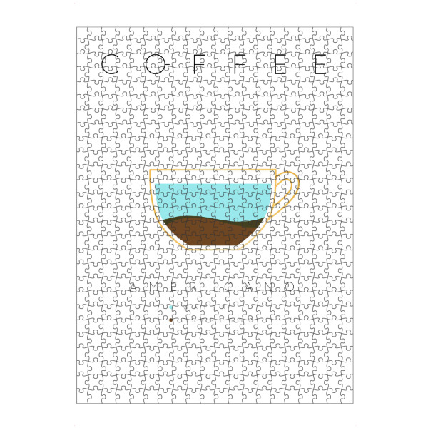 Puzzle Ravensburger "Coffee americano white" artboxONE - Essen & Trinken - Coffee,Kaffee,Americano - Bild coffee