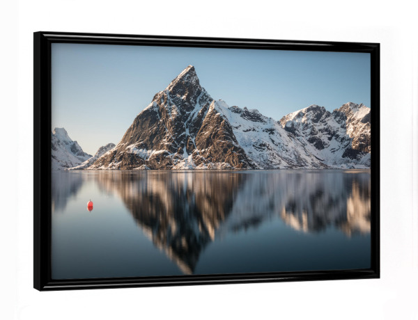 Poster mit schwarzem Rahmen "King of Lofoten" artboxONE - Natur,Reise - Lofoten,Mountain,Berg,Norwegen,Norway