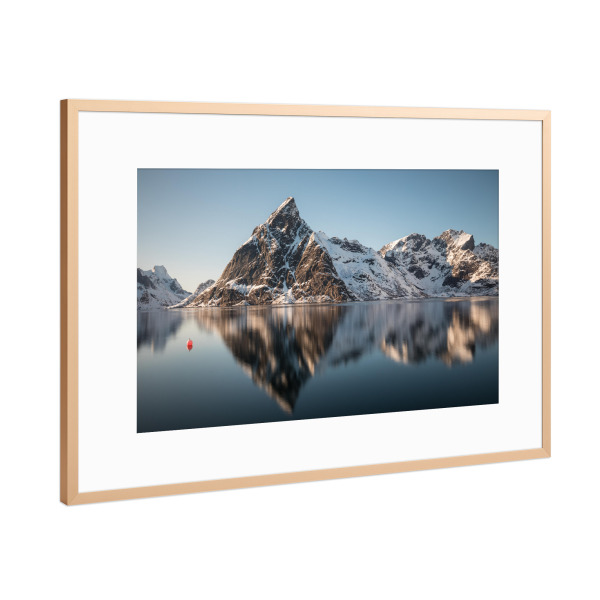 Poster mit Rahmen Kupfer "King of Lofoten" artboxONE - Natur,Reise - Lofoten,Mountain,Berg,Norwegen,Norway