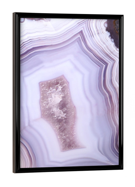 Poster mit schwarzem Rahmen "Jewell" artboxONE - Abstrakt,Ultraviolet,Marmor - Achat,Stein,Marmor,Kristall,Kristall,Mineral,Stein