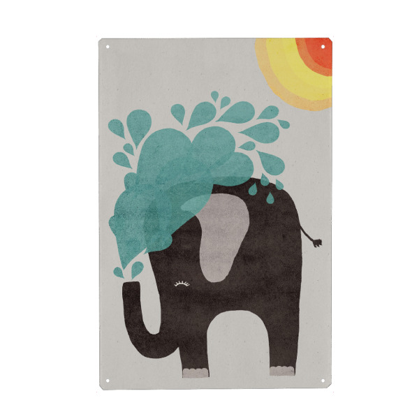 Holzbild "Funny Elephant" artboxONE - Für Kinder,Tiere - Elefant,Elephant