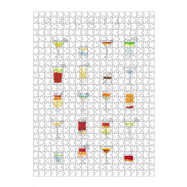 artboxONE Puzzle "Cocktails menu flat" artboxONE - Essen & Trinken,Essen & Trinken / Alkohol - Cocktail - Bild cocktail