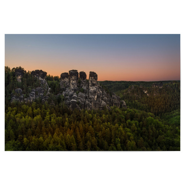 Poster "Saxon Sunset" artboxONE - Natur - Sonnenuntergang,Wald,Sunset,Forest