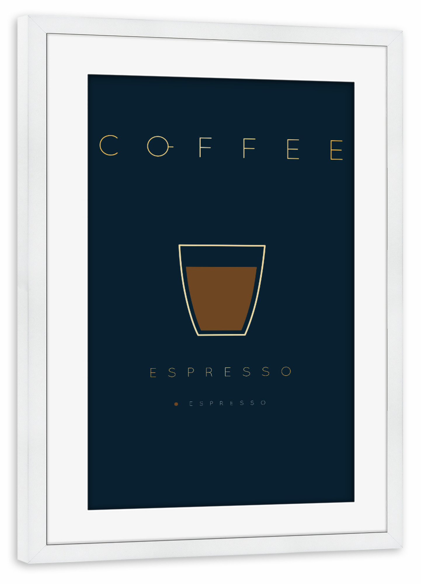 Poster mit Rahmen weiß "Coffee espresso" artboxONE - Essen & Trinken - Coffee,Kaffee,Espresso