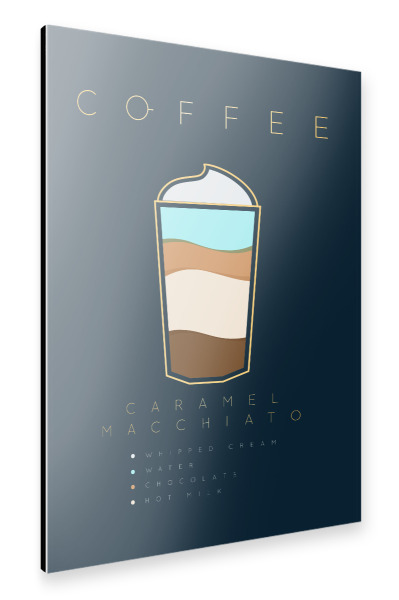 Alu-Dibond "Coffee caramel macchiato" 30x20 cm artboxONE