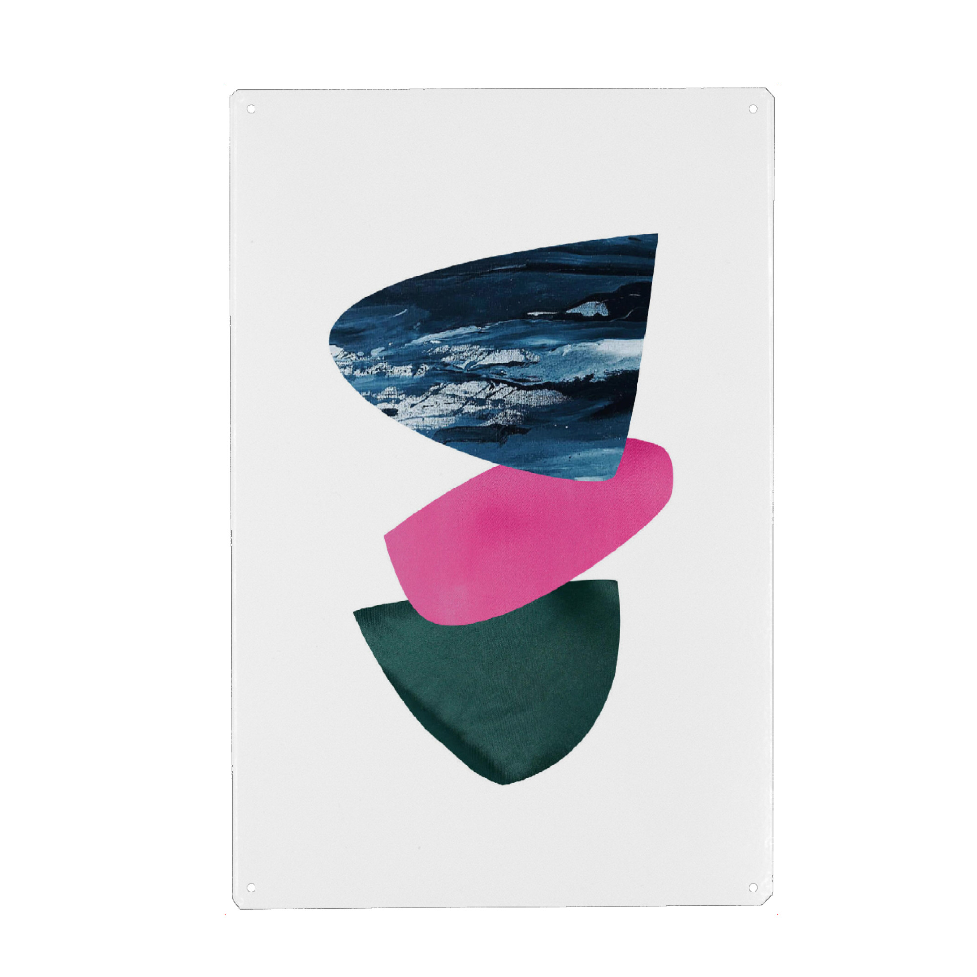 Metall Poster "Happy Pink" artboxONE - Abstrakt,Geometrie - Abstrakt,Abstract,Stone,Stein - Blechschild
