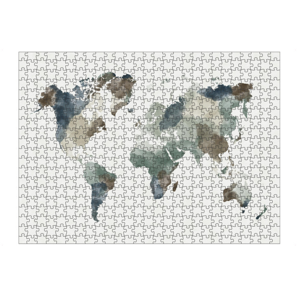 artboxONE Puzzle "World map grey blue" artboxONE - Reise,Kartografie - Worldmap,World map,Weltkarte,Worl,Map - Bild worldmap