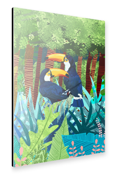 Alu-Dibond "Tucans" 30x20 cm artboxONE