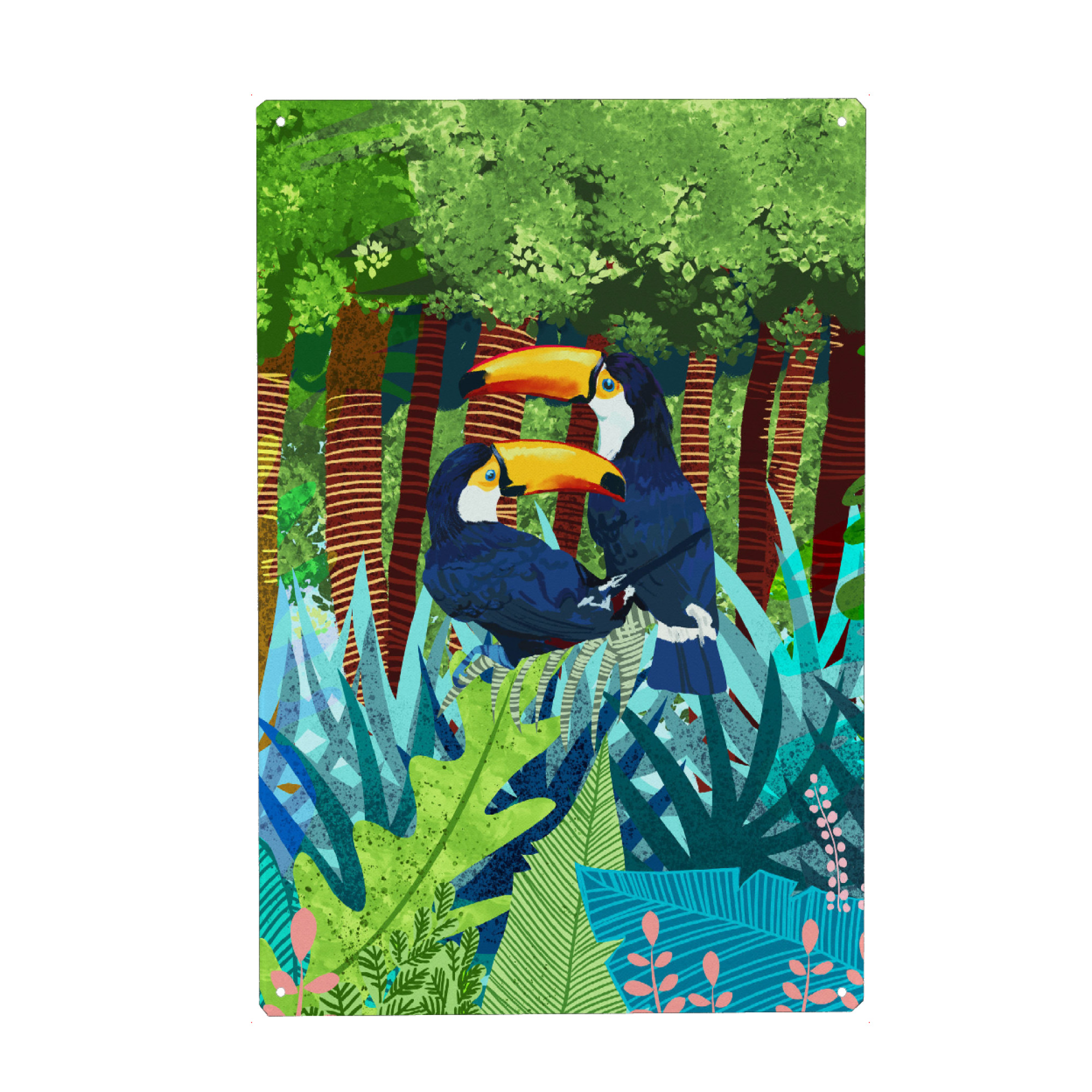 Holzbild "Tucans" artboxONE - Natur,Tiere - Dschungel,Jungle,Tucan,Tukan