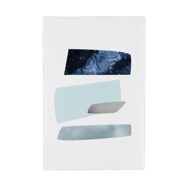 Metall Poster "Water Composition" artboxONE - Abstrakt,Geometrie - Abstrakt,Abstract,Stone,Stein - Blechschild