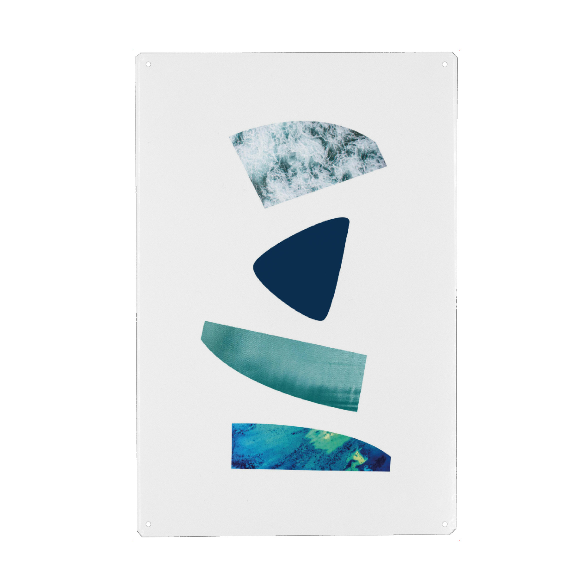 Holzbild "Structured Blues" artboxONE - Abstrakt,Geometrie - Abstrakt,Abstract,Stein,Stone