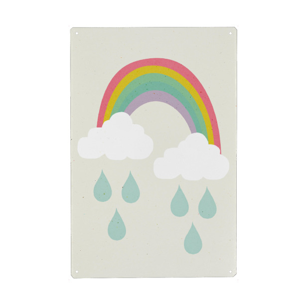 Holzbild "Happy Day" artboxONE - Für Kinder - Regenbogen,Rainbow